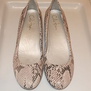 Cole Haan nike air snake skin leather wedge heels